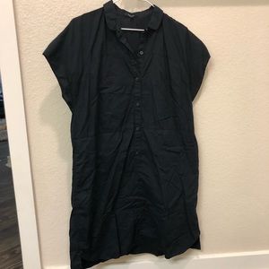 Madewell cotton poplin dress w/peter pan collar